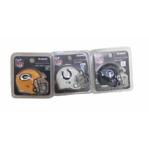 NFL Riddell Pocket Pro Helmets - GB Packers Indianapolis Colts Tennessee Titans